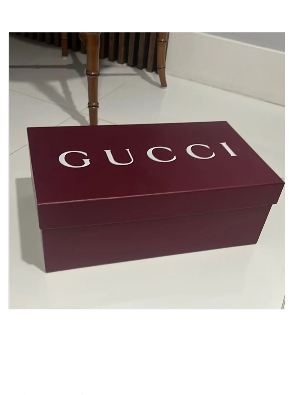 Gucci Men's Duo Shoe Boxes – Deep Wine with White Logo